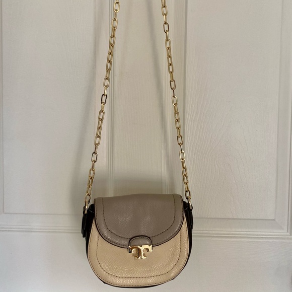 Cream and Gray Tory Burch Crossbody Bag - Picture 1 of 4